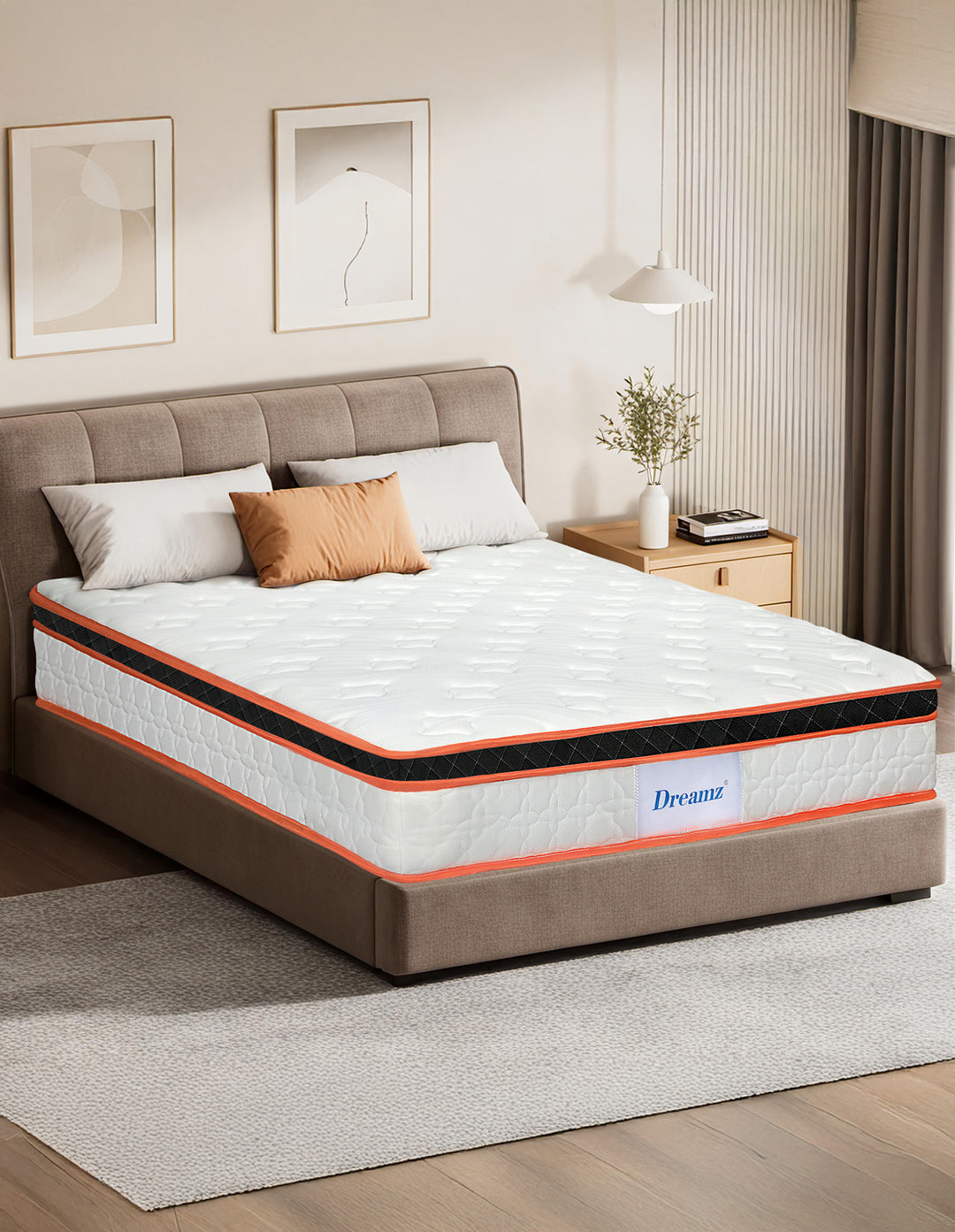 Dreamz Spring Mattress 7 Zone Bed Pocket Medium Firm Memory Foam