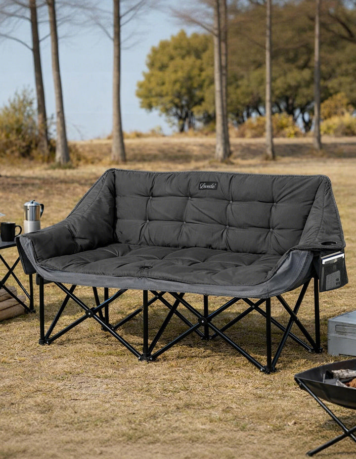 Double Camping Chair Folding Outdoor Portable Fishing Picnic Travel Seat