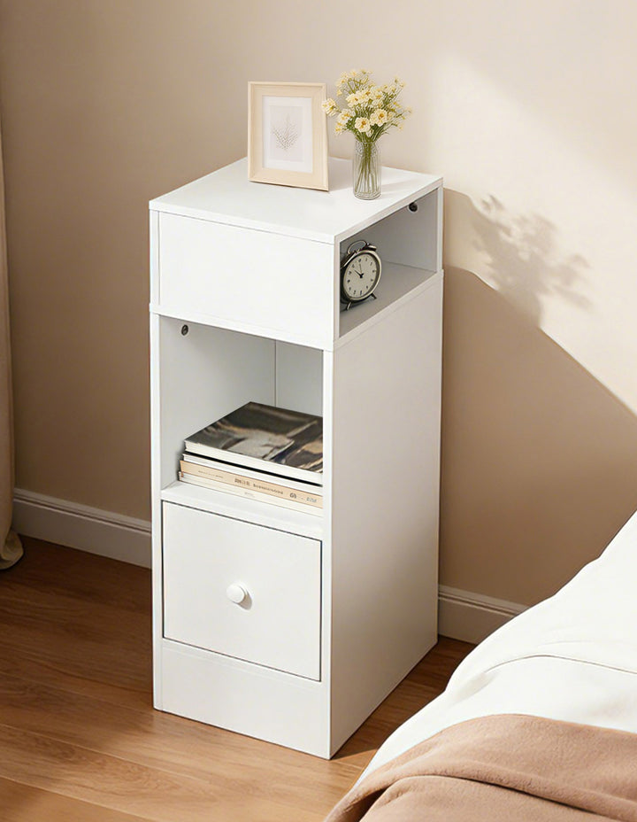 Slim Bedside Table Nightstand Side End Table Storage Bedroom Cabinet