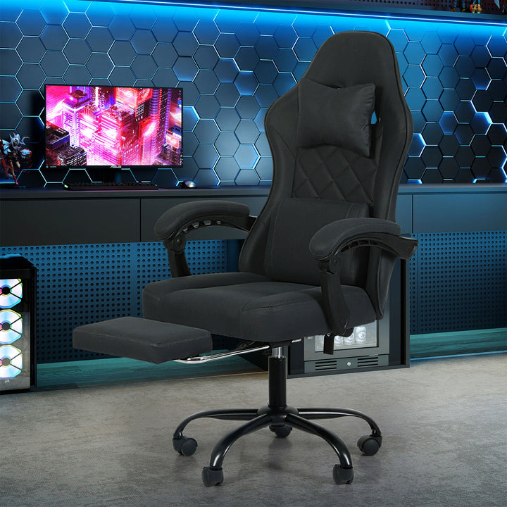High Back Ergonomic Office Chair Reclining Computer Gaming Chair Grey