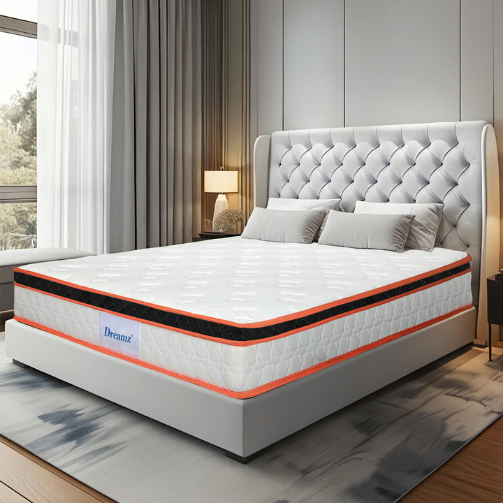 Dreamz Spring Mattress 7 Zone Bed Pocket Medium Firm Memory Foam
