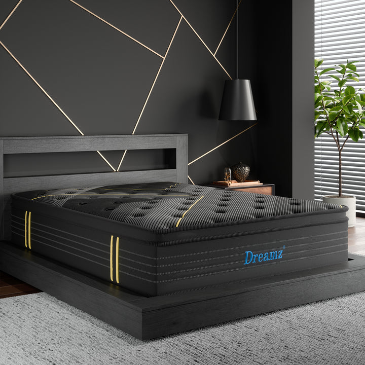 Spring Mattress Bamboo Euro Top Bed Pocket HD Egg Foam  Super King 35cm