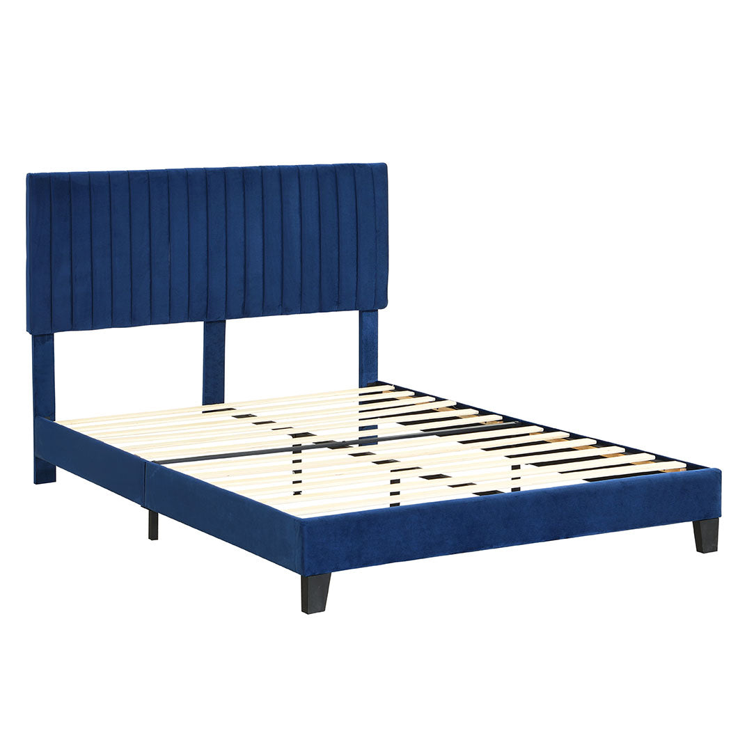 Bed Frame - Velvet Headboard