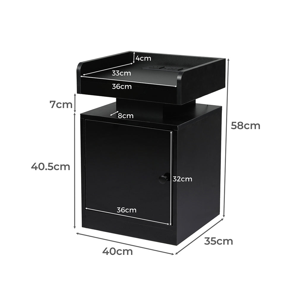Bedside Table with Door Storage Dimensions