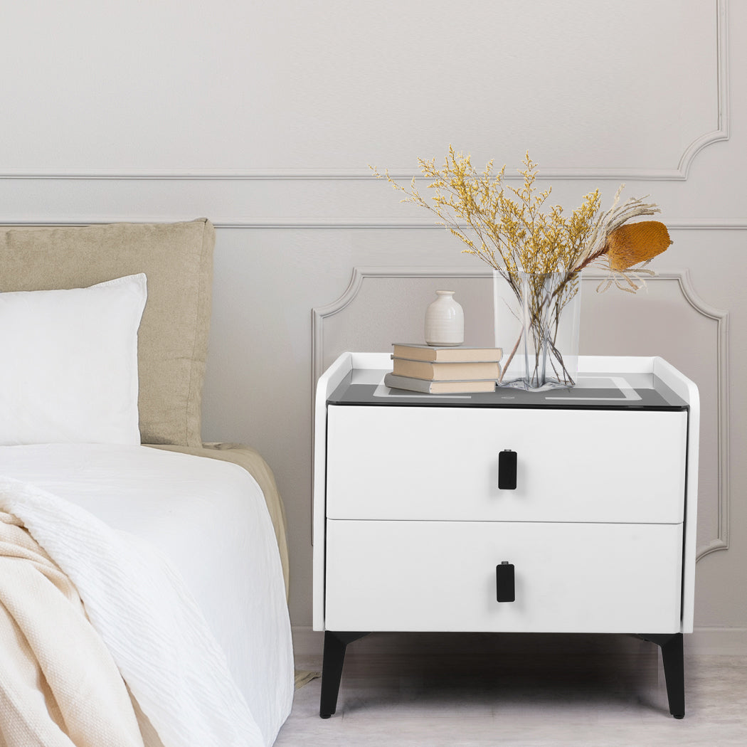 Bedside Table with Speaker and USB
