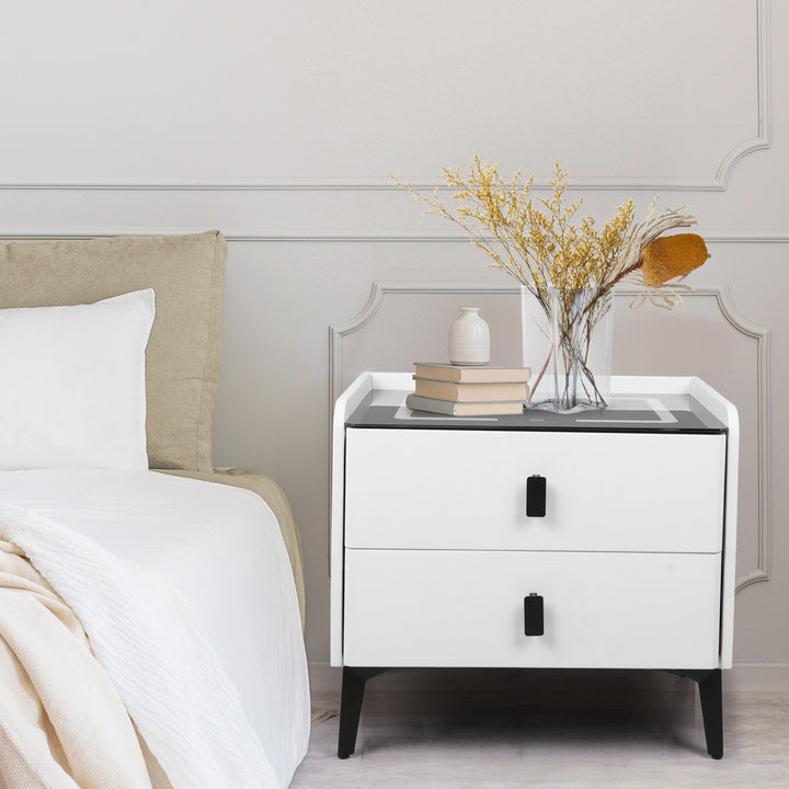Bedside Table with Speaker and USB