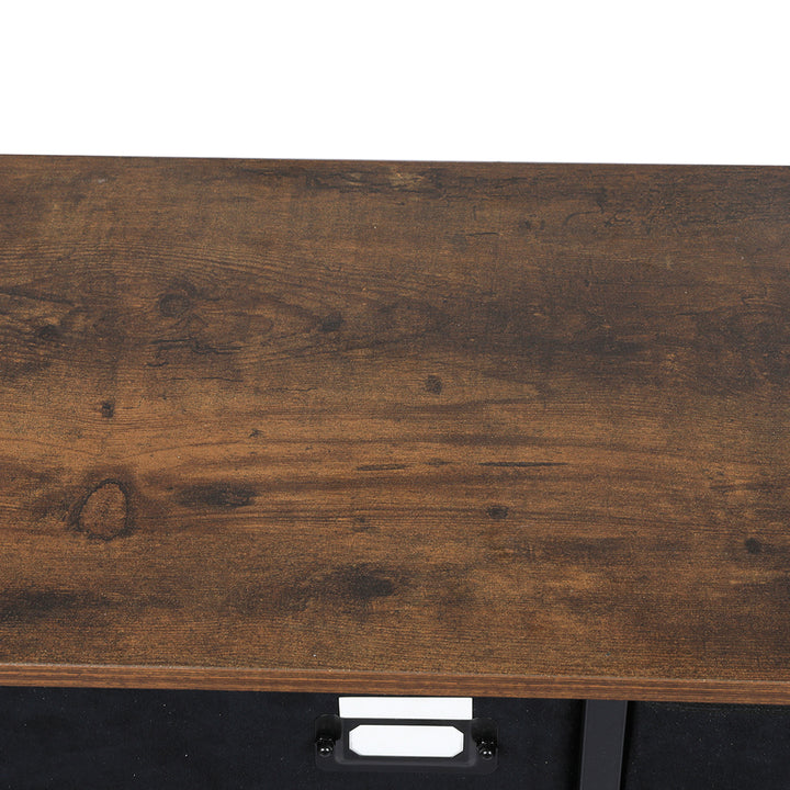 Black Chest of 5 Drawers Storage Cabinet Top