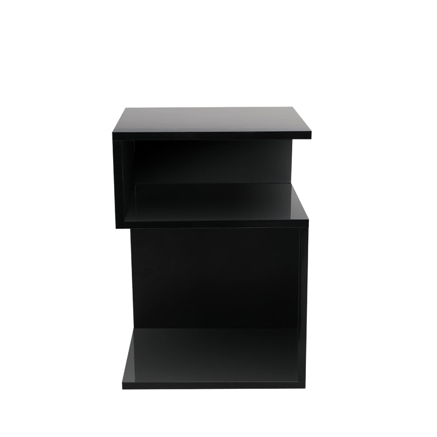 Black S Shape Bedside Tables