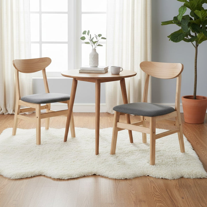 2xDining Chairs Kitchen Chair Brown 2Pack