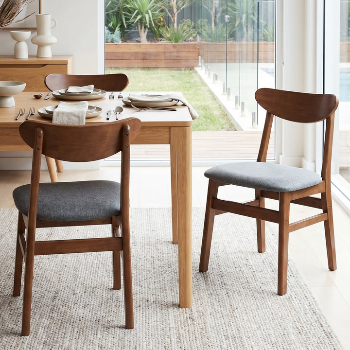 2xDining Chairs Kitchen Chair Brown 2Pack