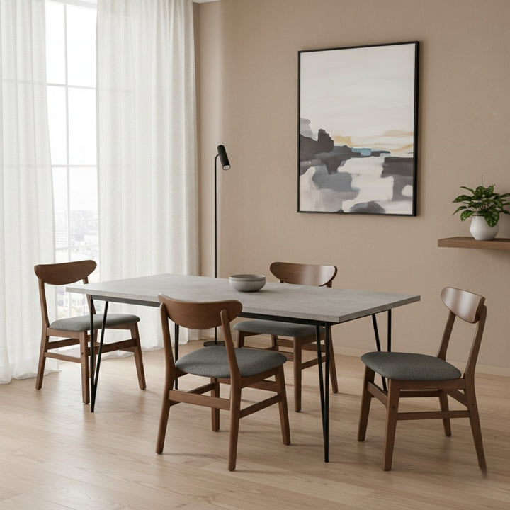 Linen Dining Chairs – Natural Wood Frame