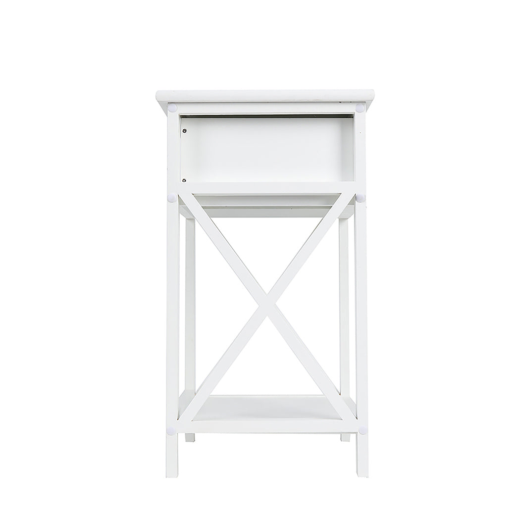 Classic 1-Drawer Bedside Table with Shelf