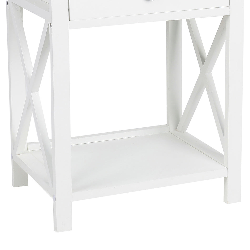 Classic 1-Drawer Bedside Table with Shelf