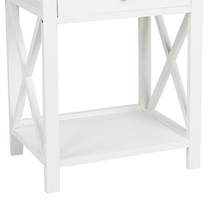 Classic 1-Drawer Bedside Table with Shelf