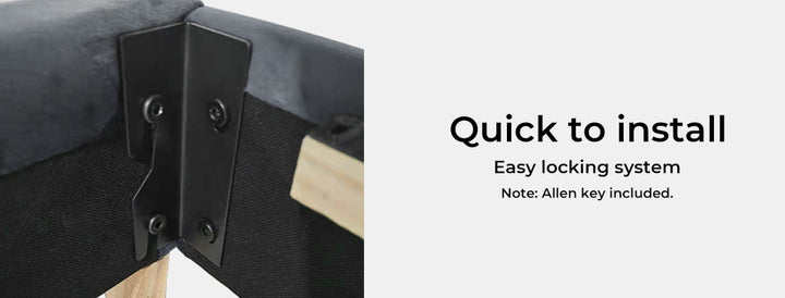 Levede Fabric Bed Frame joint