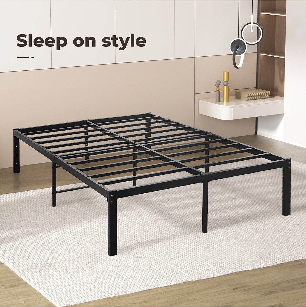 Double Metal Bed Frame – 40cm High Platform Base 