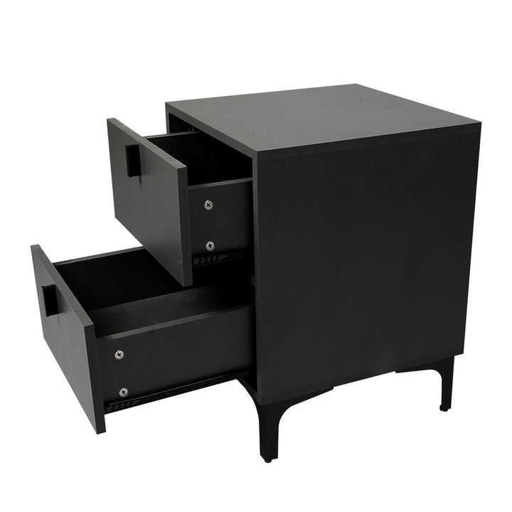Drawer Storage Bedside Table with open drawers