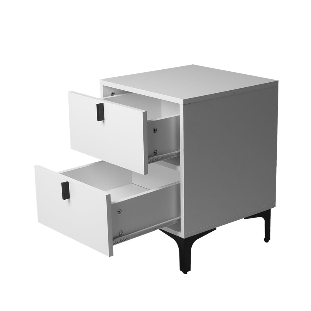 Drawer Storage Bedside Table with open drawer