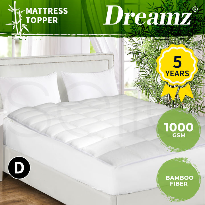 Dreamz Bamboo Mattress Topper Mattress  5 Years Warranty