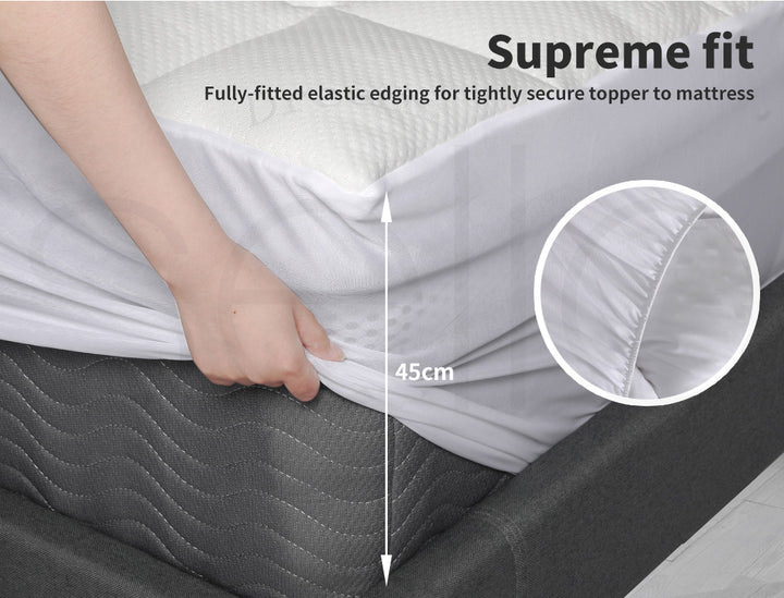 Dreamz Bamboo Mattress Topper Mattress edge