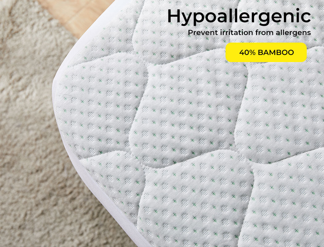 Dreamz Mattress Protector Topper Bamboo  Hypoallergenic