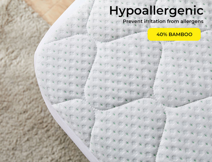 Dreamz Mattress Protector Topper Bamboo  Hypoallergenic