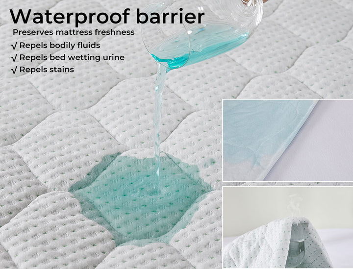 Dreamz Mattress Protector Topper Bamboo  waterproof