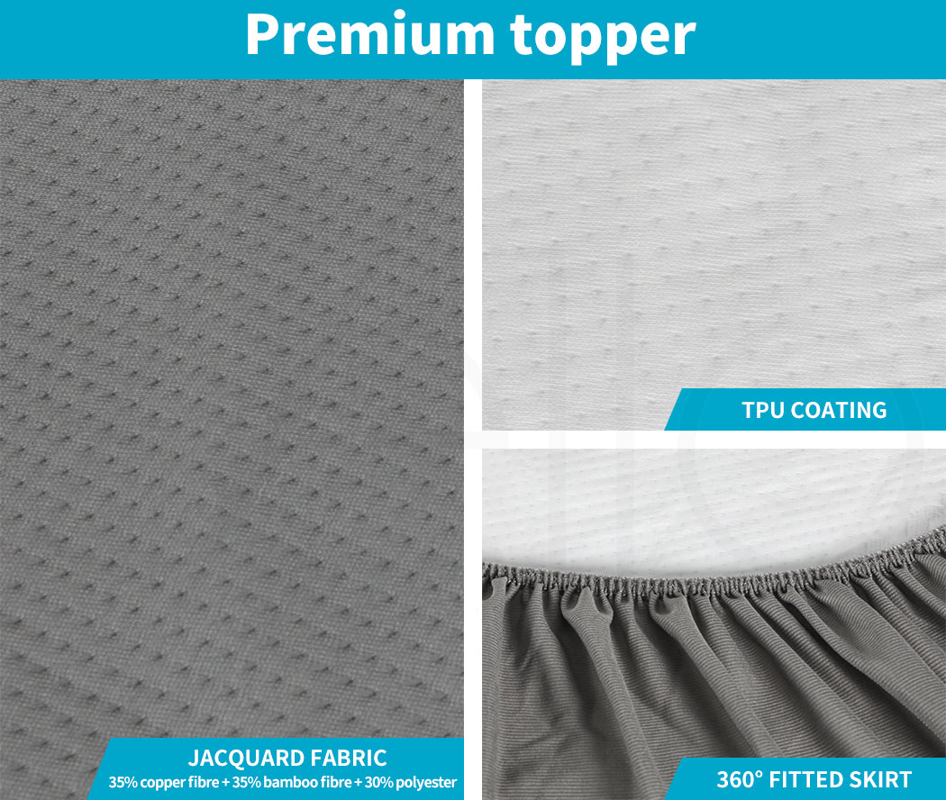 Dreamz Pillowtop Bamboo Mattress Protector  premium topper 