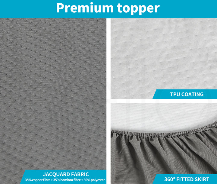 Dreamz Pillowtop Bamboo Mattress Protector  premium topper 