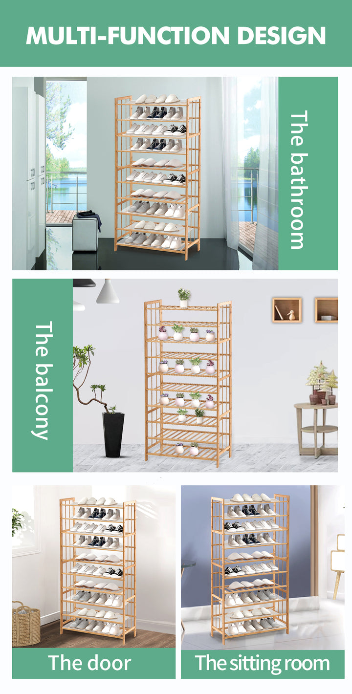 Levede Bamboo Shoe Rack Storage Wooden - Levede