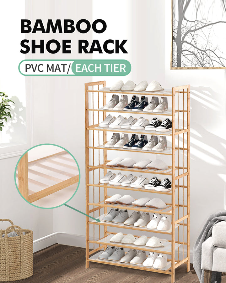 Levede Bamboo Shoe Rack Storage Wooden - Levede