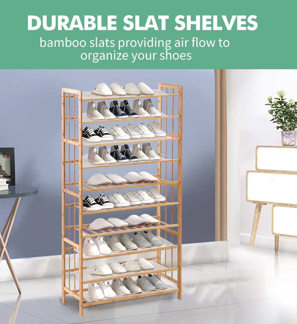 Levede Bamboo Shoe Rack Storage Wooden - Levede