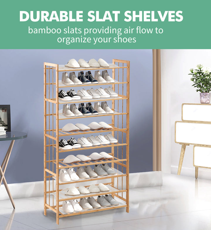 Levede Bamboo Shoe Rack Storage Wooden - Levede