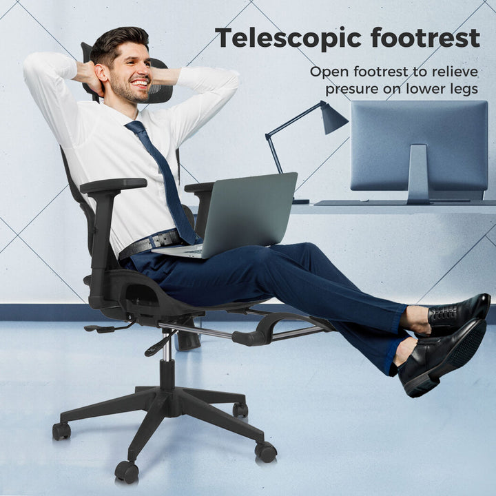 Ergonomic Office Chair with Footrest