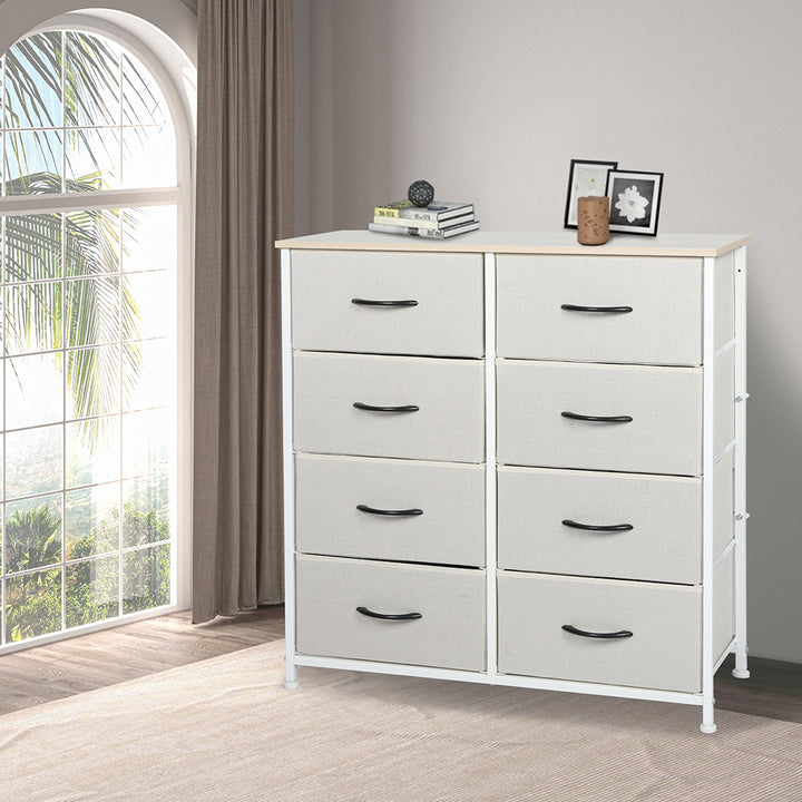 Fabric 10-Drawer Chest of Drawers Tower 