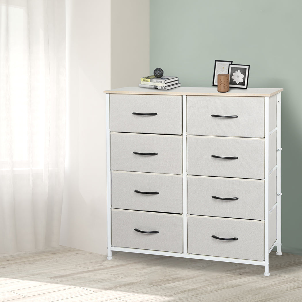 Fabric 10-Drawer Chest of Drawers Tower