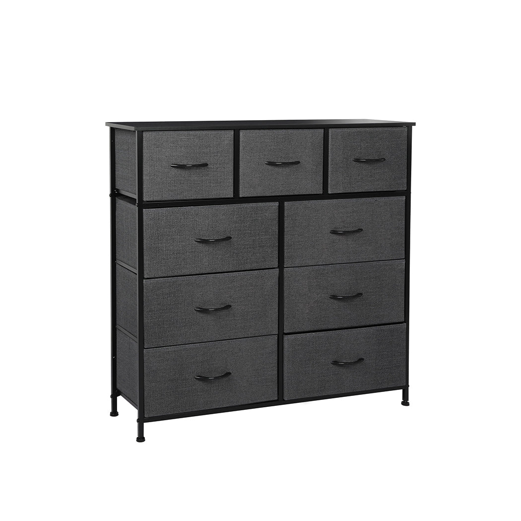 Fabric 9 Drawer Chest of Drawers 