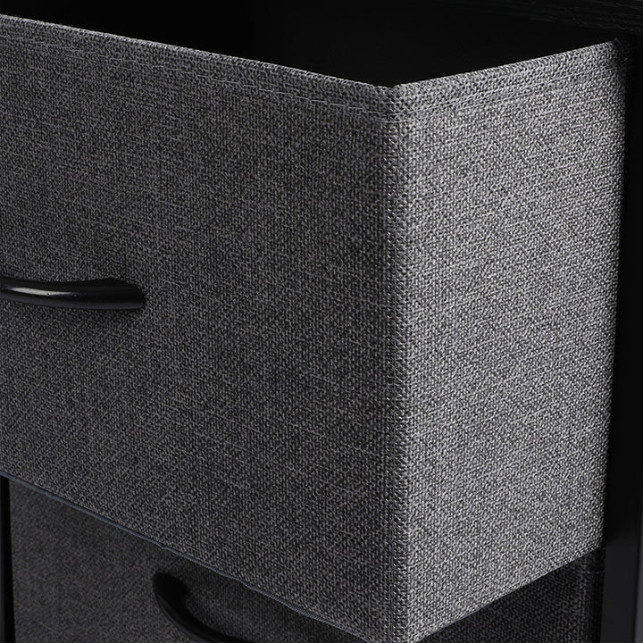 Fabric Low Chest of Drawers with 5 Drawers