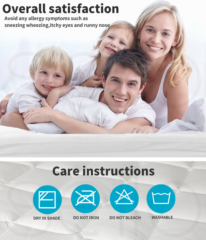Family on Dreamz Bamboo Mattress Topper Mattress
