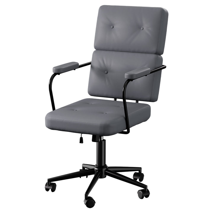 Levede Gaming Office Chair PU Ergonomic Executive Computer Seat Adjustable Grey 
