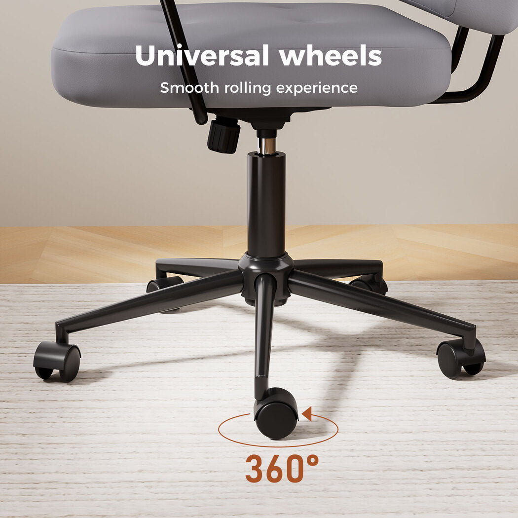 Levede Gaming Office Chair PU Ergonomic Executive Computer Seat Adjustable Grey 
