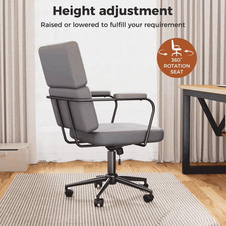 Levede Gaming Office Chair PU Ergonomic Executive Computer Seat Adjustable Grey 