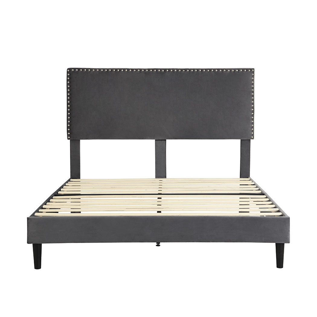 Grey Mattress Base with headboard