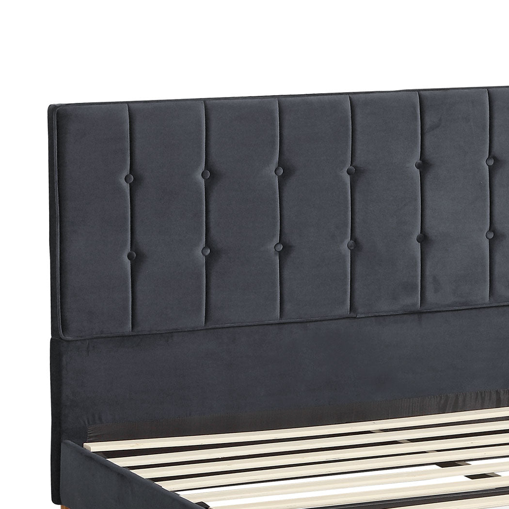 Grey Velvet Headboard