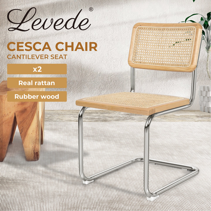 Levede 2x Rattan Chair Dining Chairs - Levede