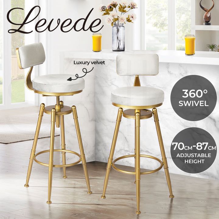 Levede Velvet Bar Stools