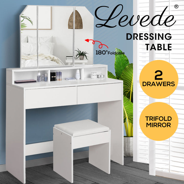 Levede Dressing Table Stool Foldable - Levede