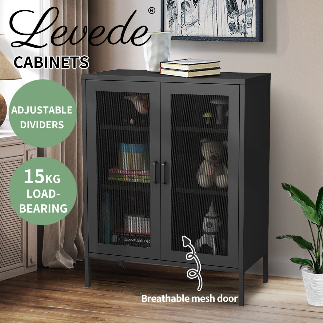 Levede Storage Cabinet Steel Kitchen - Levede