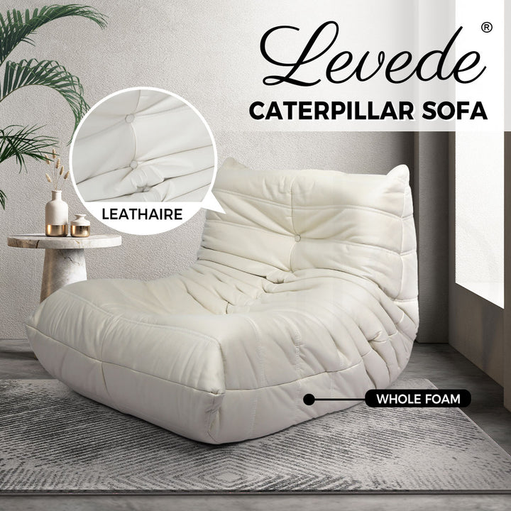 Levede Floor Chair Caterpillar Sofa Beige - Levede