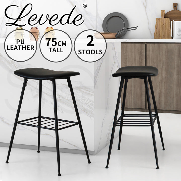 Levede 2x Bar Stools Kitchen Bar Pub - Levede